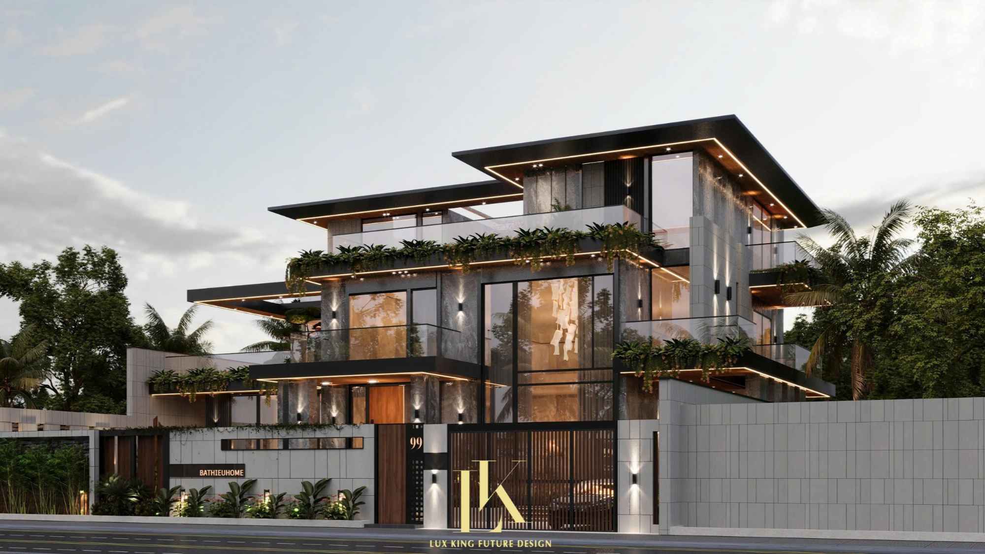 Hệ tường và trần nhà được thiết kế tỉ mỉ, đảm bảo tính thẩm mỹ cao