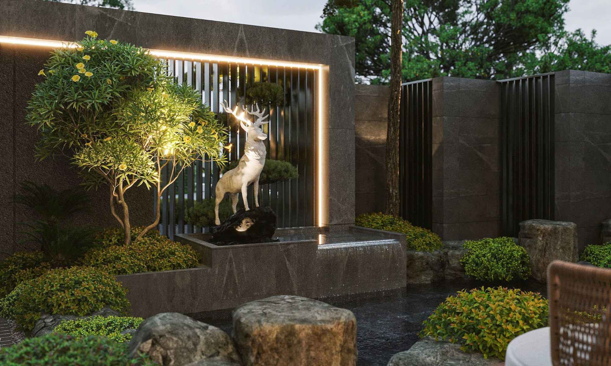 Mẫu biệt thự sân vườn 4 tầng đẹp tại Đà Nẵng BT045