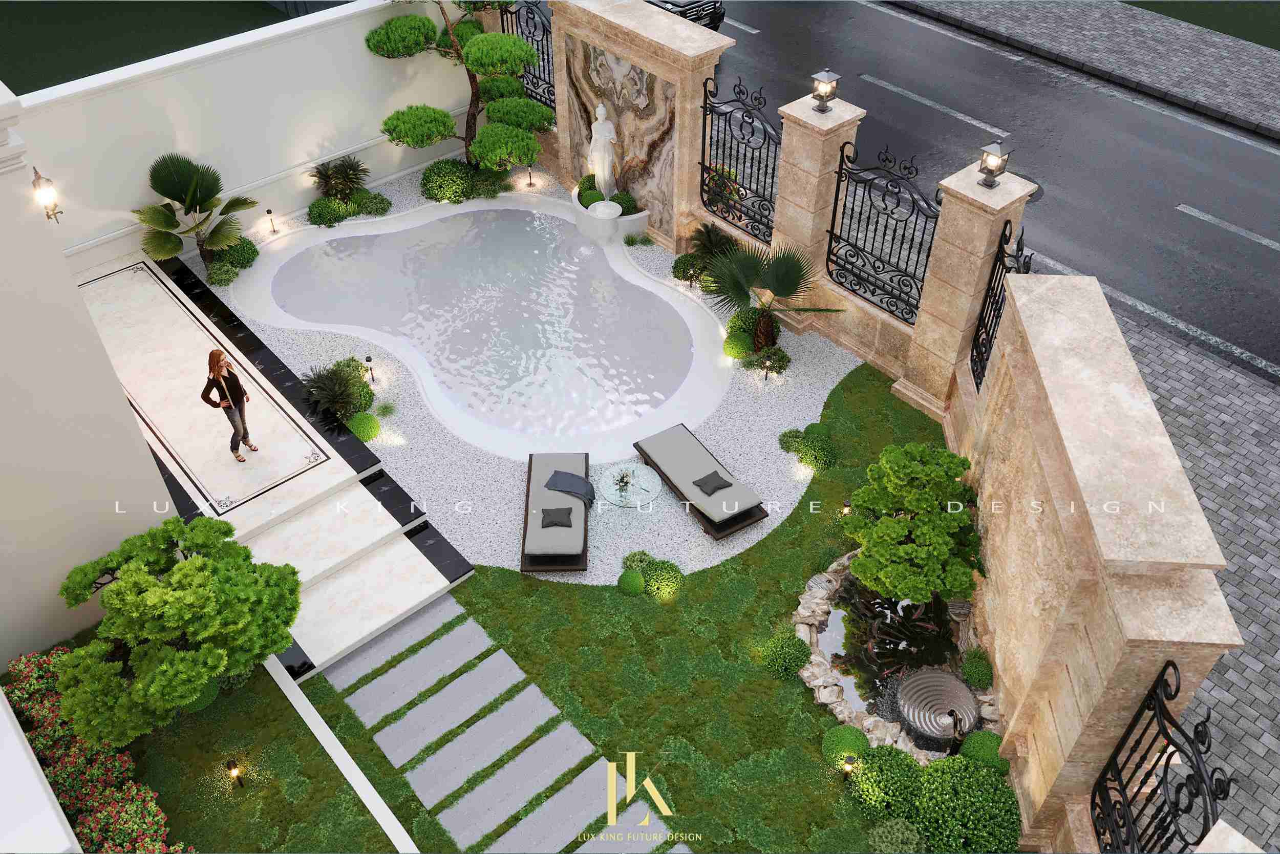 Biệt thự 4 tầng phong cách Đông Dương toát lên thần thái kiêu sa, thanh lịch