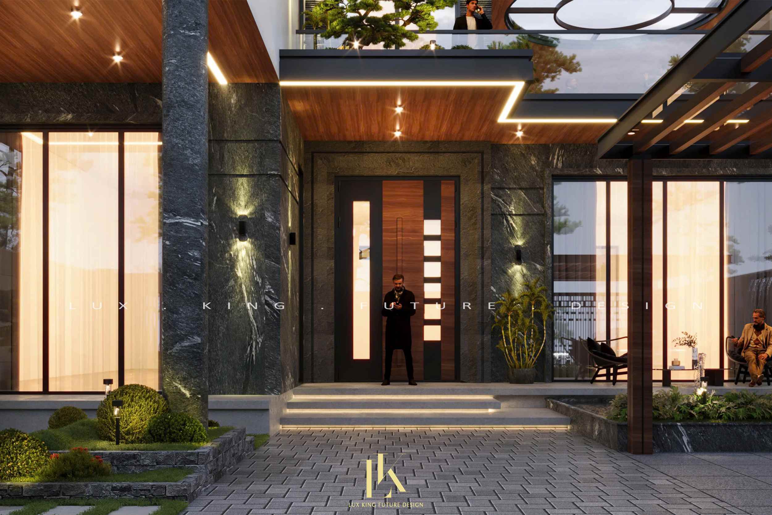 Bố trí công năng biệt thự 2 tầng hiện đại tiện nghi