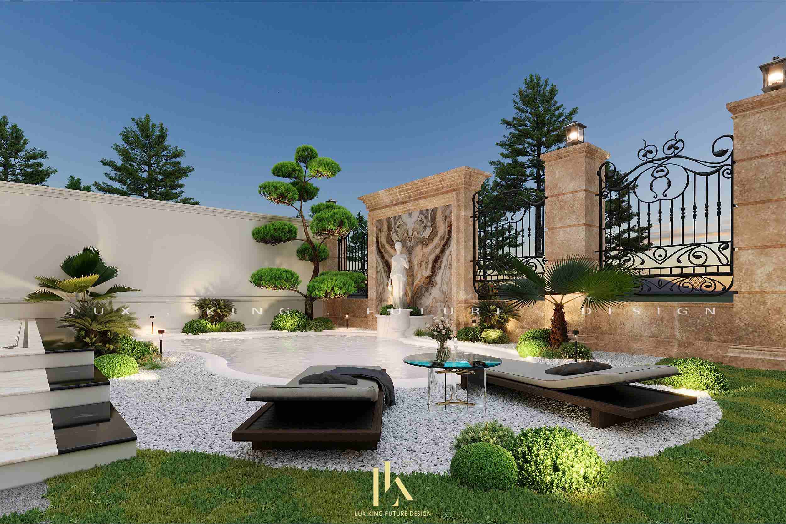 Dung hòa giữa nét cổ điển châu Âu và tinh thần Á Đông cho biệt thự 4 tầng