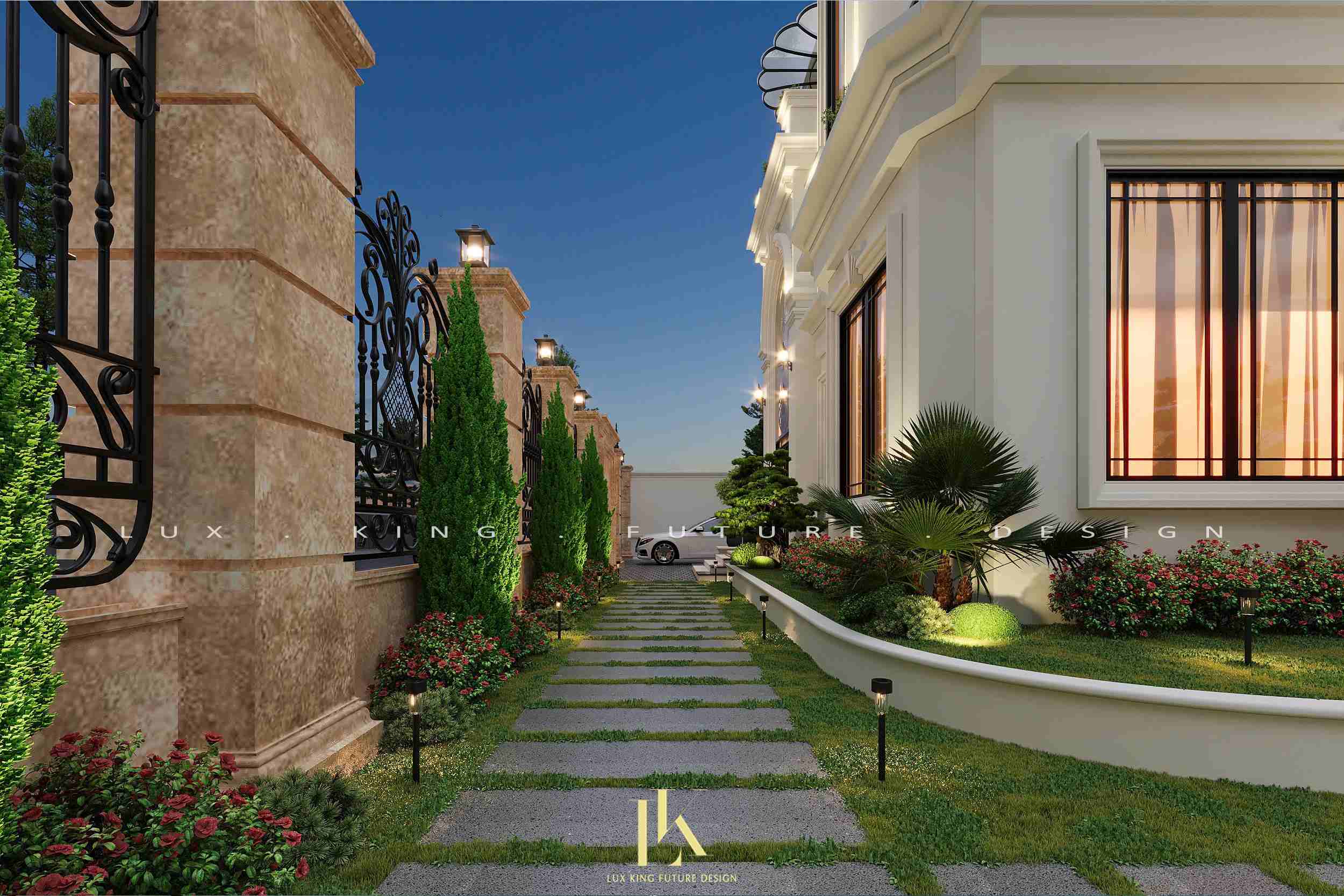 Hệ thống cổng tường rào đồ sộ, chắc chắn