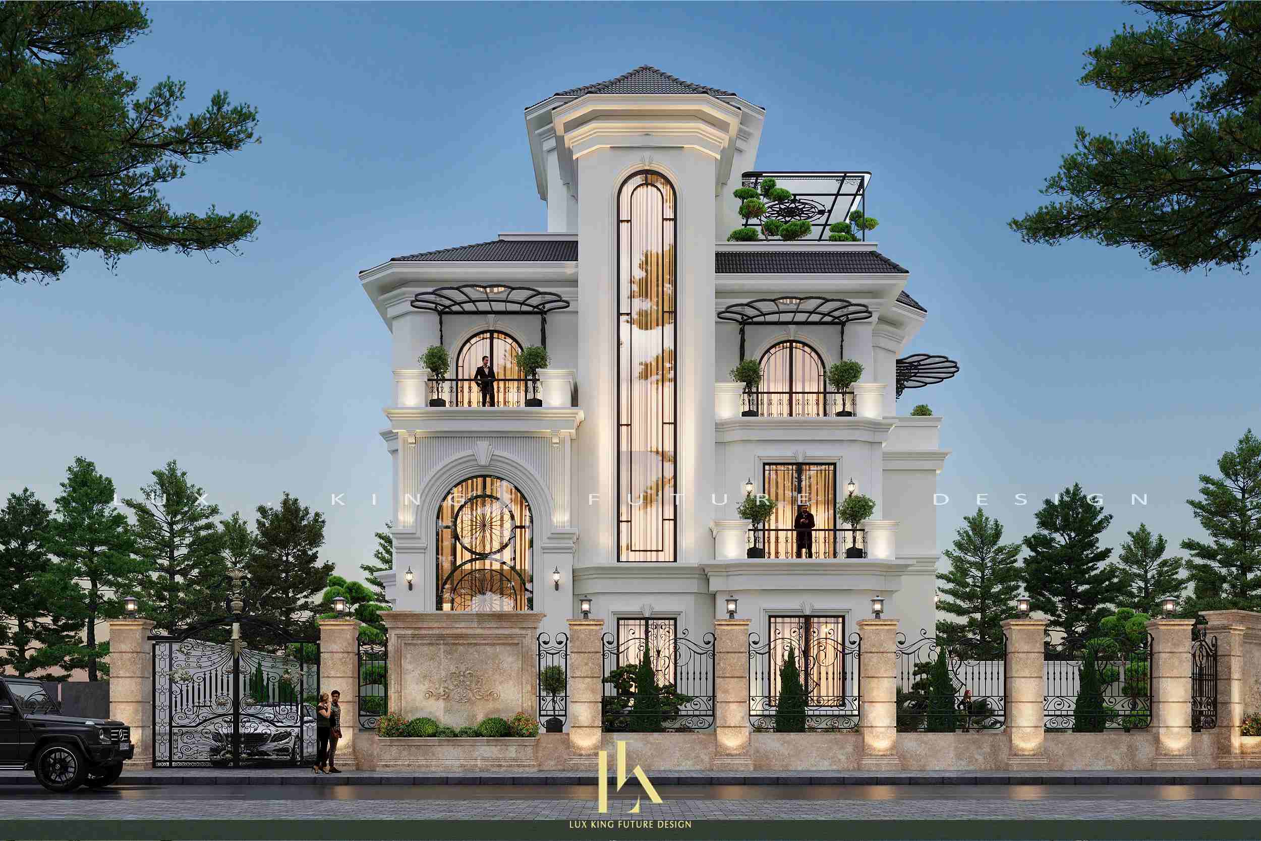 Thiết kế biệt thự 4 tầng phong cách Đông Dương mang vẻ đẹp thanh lịch