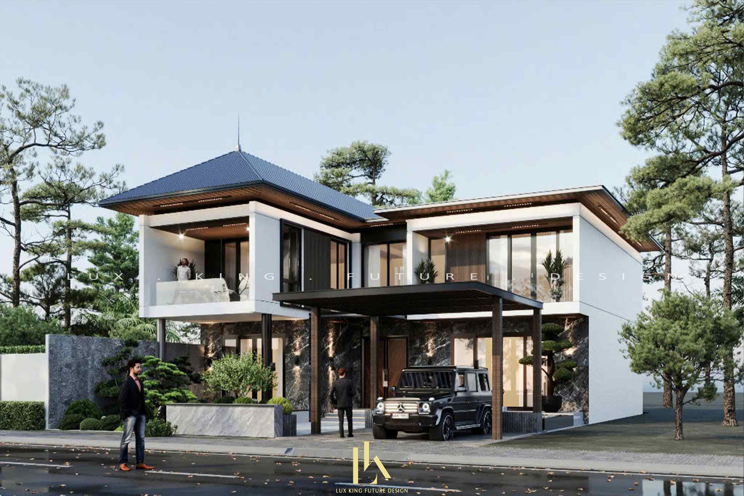 Ưu điểm của nhà hiện đại 2 tầng mái Nhật